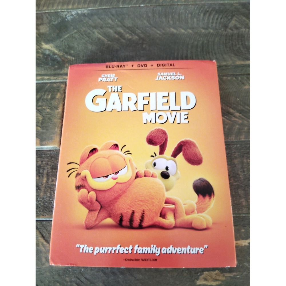 The Garfield Movie Blu-ray 2024 Chris Pratt Sony Pictures w/ Slipcover PG